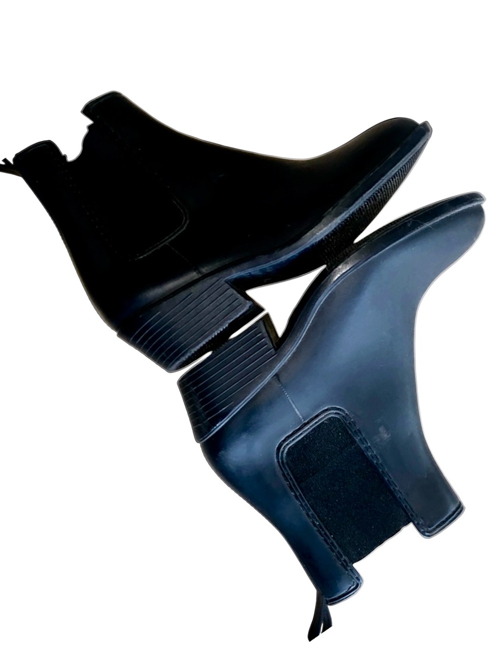 Jeffrey Campbell Rain Bootie, Women's 6, black, ankle, Waterproof, "Chelsea” EUC